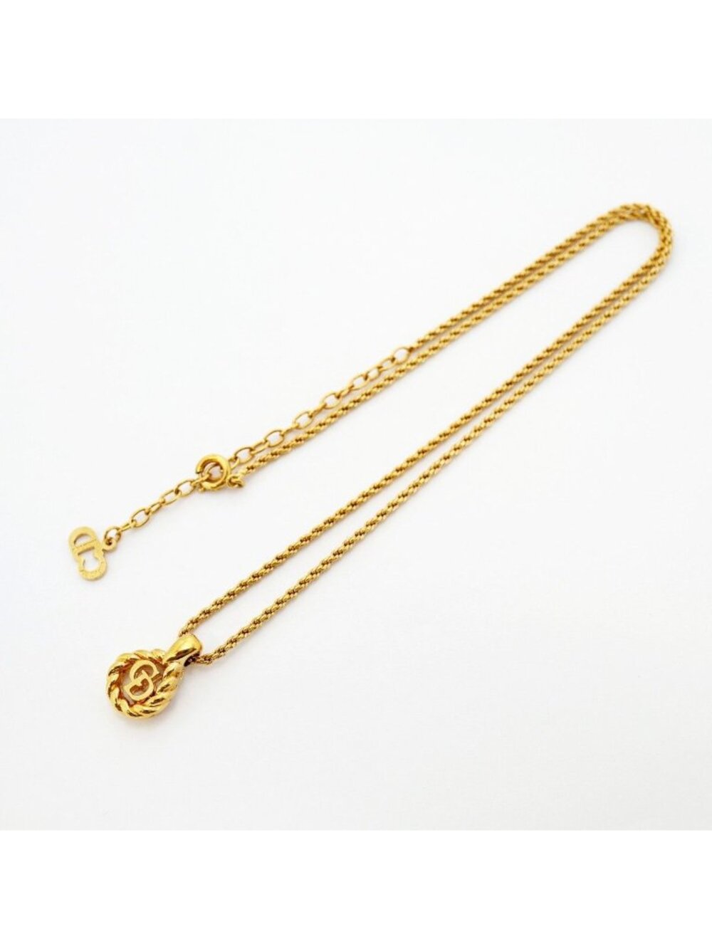 ★SOLD★ Dior Necklace CD Logo Gold Plated - Picture 3 of 5
